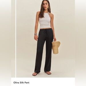 REFORMATION Olina Silk Pants